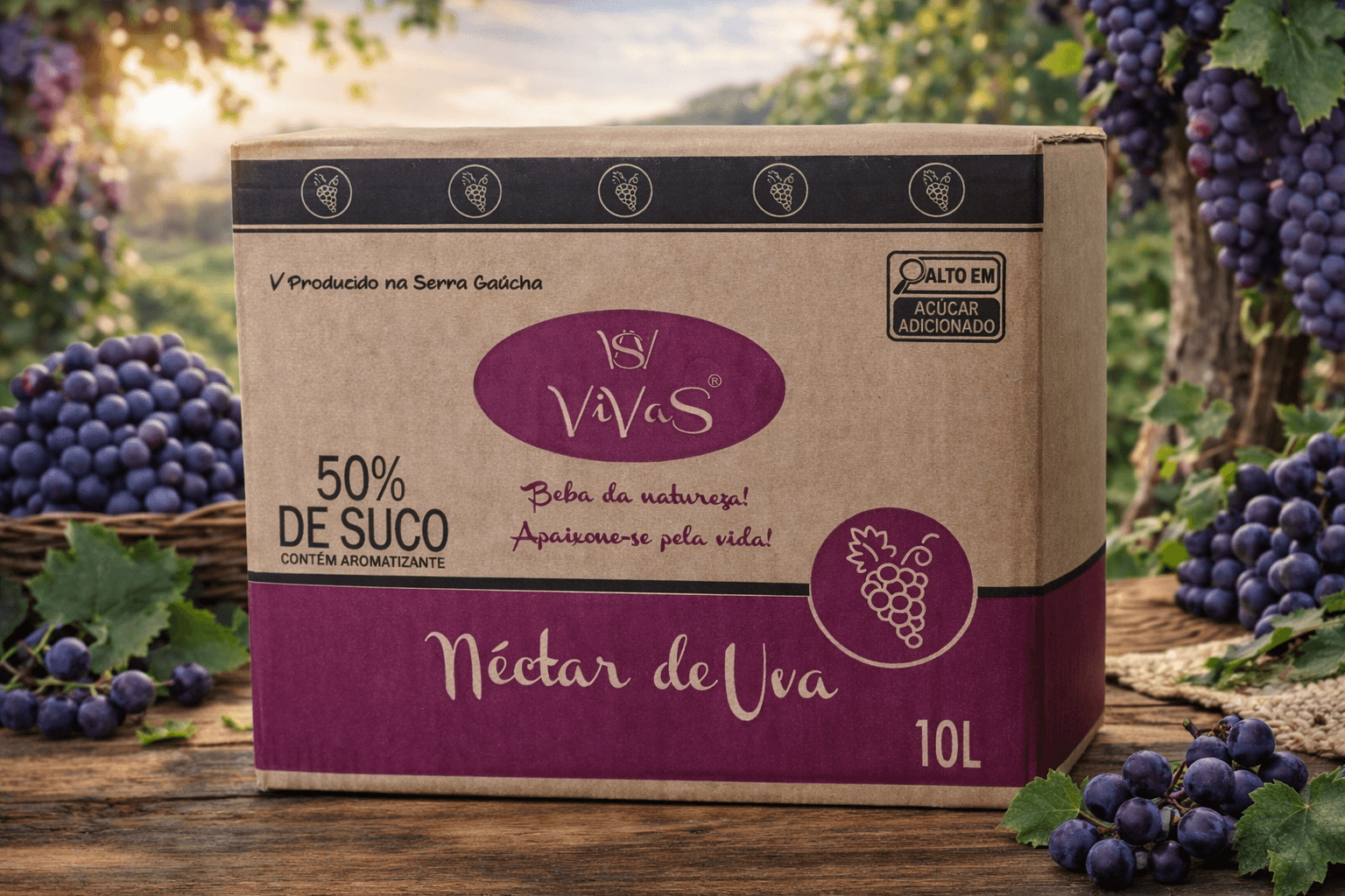 Suco 50% Uva Tinto - Imagem 1